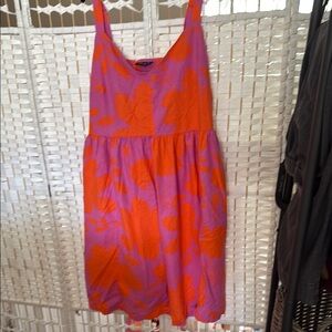 Vibrant Orange and Purple Dress